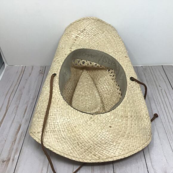 Stetson Mens Laurel Raffia Straw Hat Shapeable Brim Natural Size XS Cowboy Hat - Picture 5 of 6